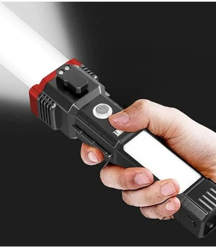 Rechargeable 1 Pcs Black Flashlight with Type-C Charging Port