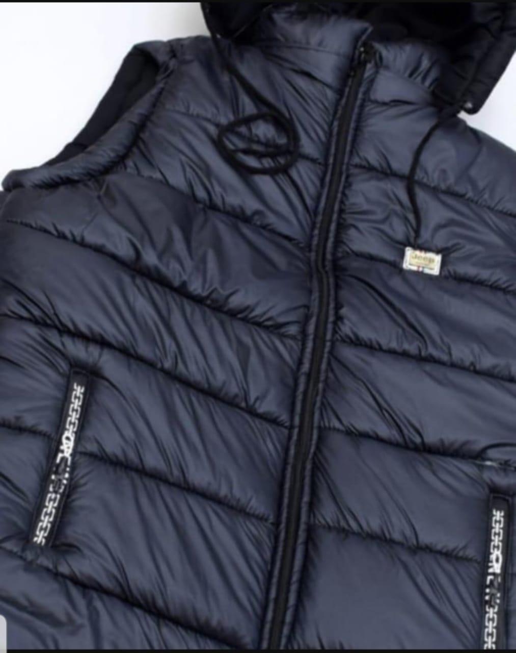 Men's Parachute Sleeveless Jacket - 1 Pc Hooded Neck Design