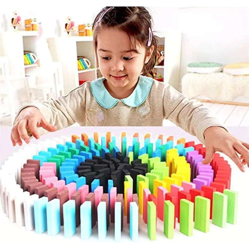 100pcs Domino Wooden Blocks