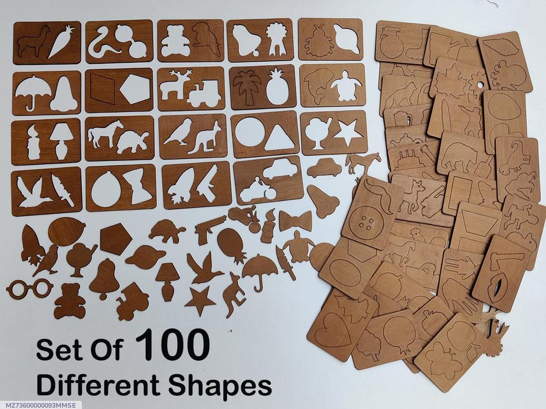 Multicolor Wooden Tracing Workbook Set - 100 Different Pc