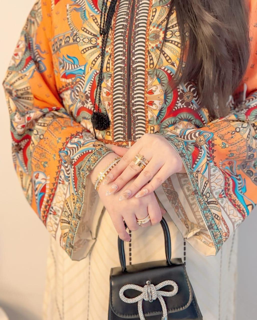 Stylish Women's Stitched Printed Shirt And Trouser Set - 2 Pcs