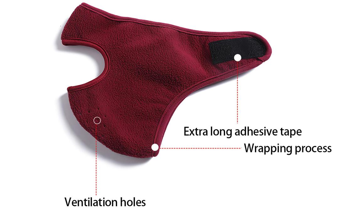 Weather Resistant Full Face Bike Mask - 1 Pc in Black, Red & Green