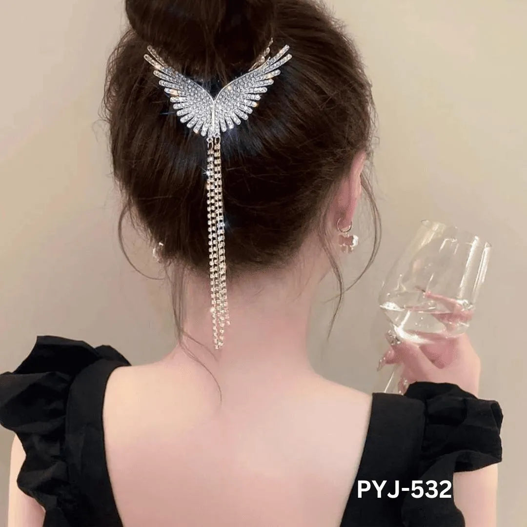 Butterfly Long Tassel Trendy Korean Hair Claw (PYJ-532 )