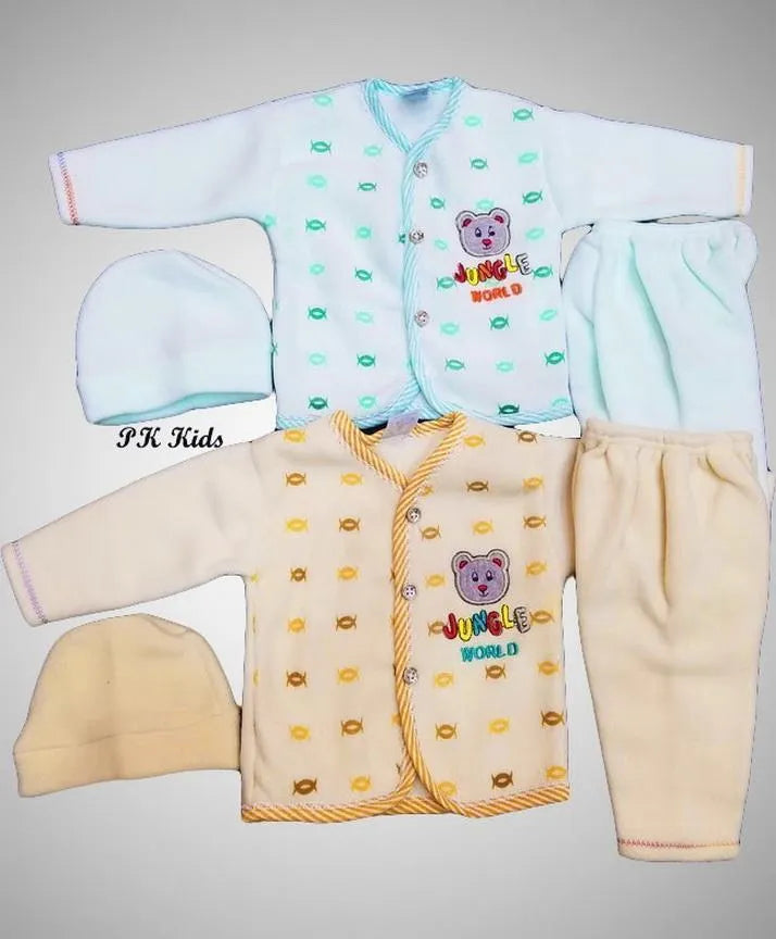 Adorable Unisex Fleece Tracksuit for Babies - 1 Pc, Cozy Orange Style