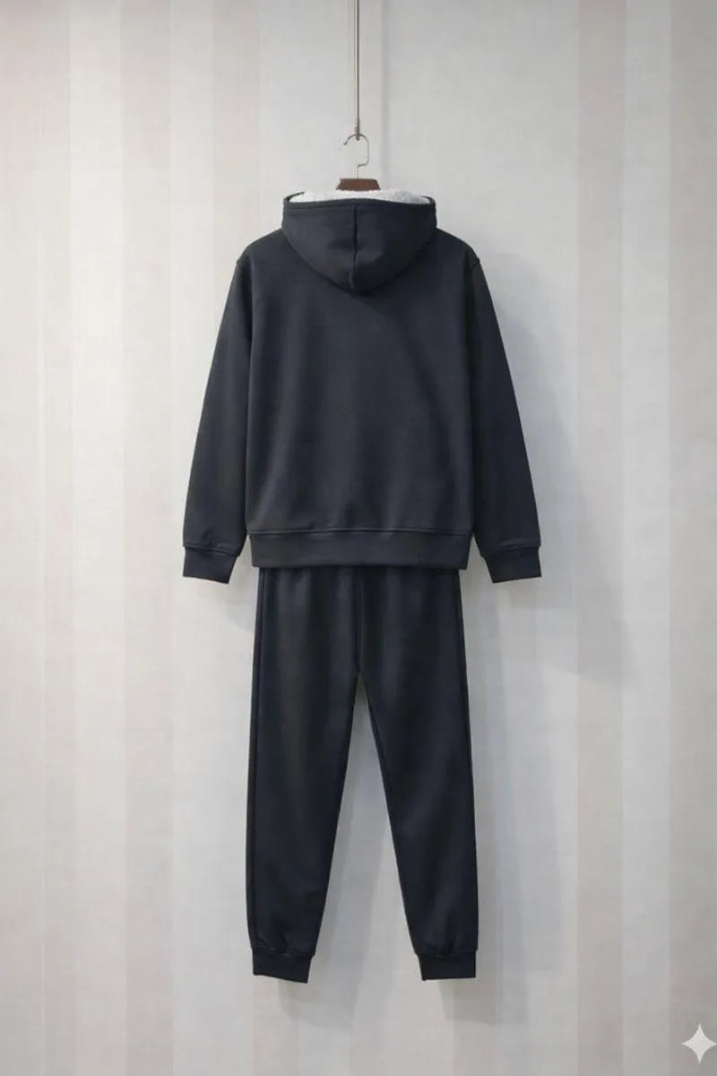 2 Pcs Men's Fleece Printed Sweatshirt Track Suit