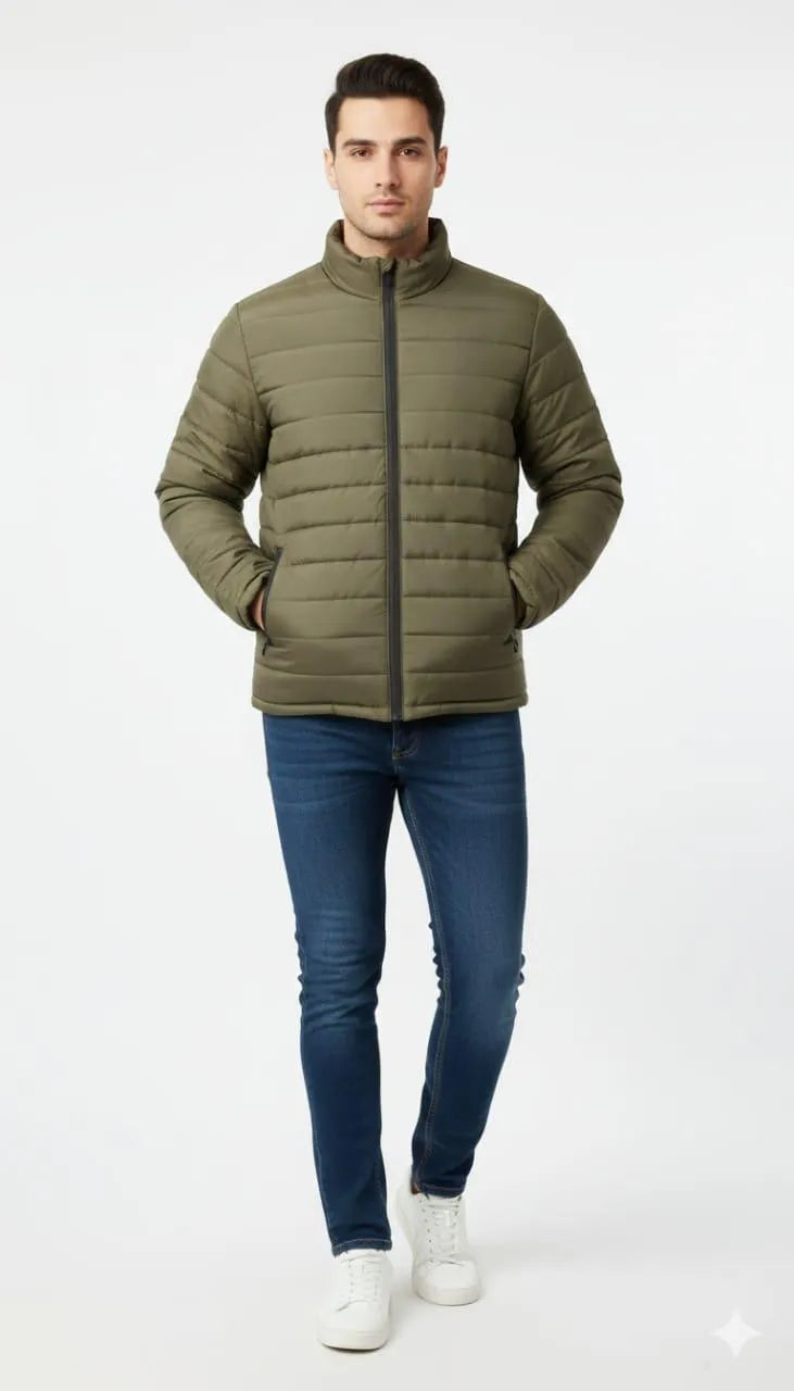 1 Pc Men's Parachute Plain Bomber Jacket