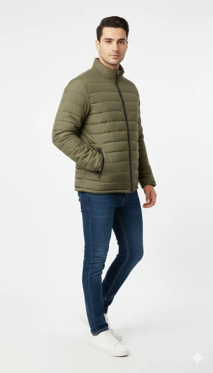 1 Pc Men's Parachute Plain Bomber Jacket