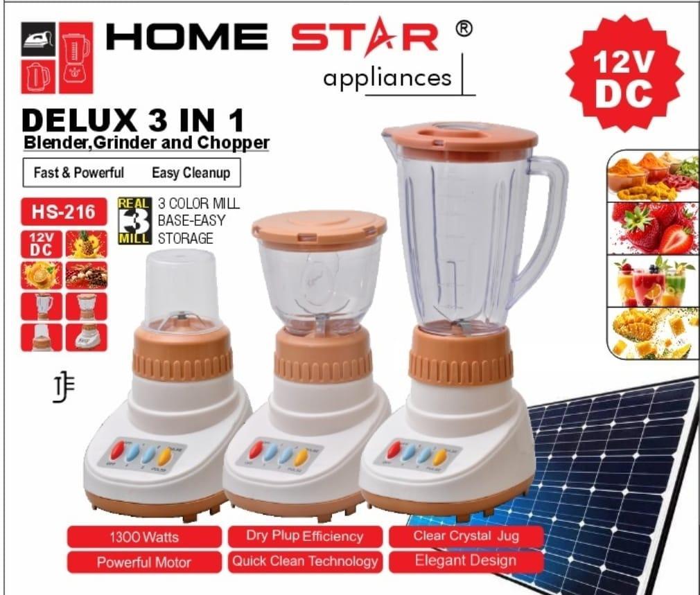 3 In 1 Multifunctional 12V Electric Juicer Blender - HS-216