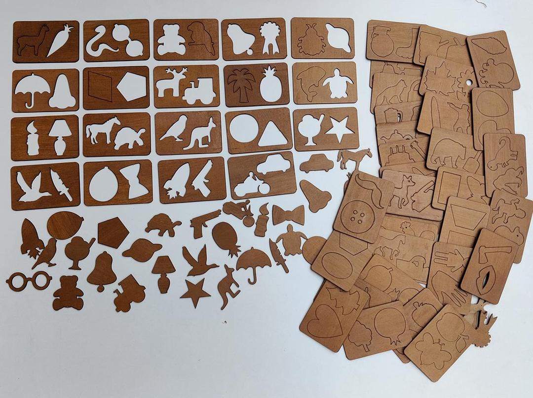 Multicolor Wooden Tracing Workbook Set - 100 Different Pc