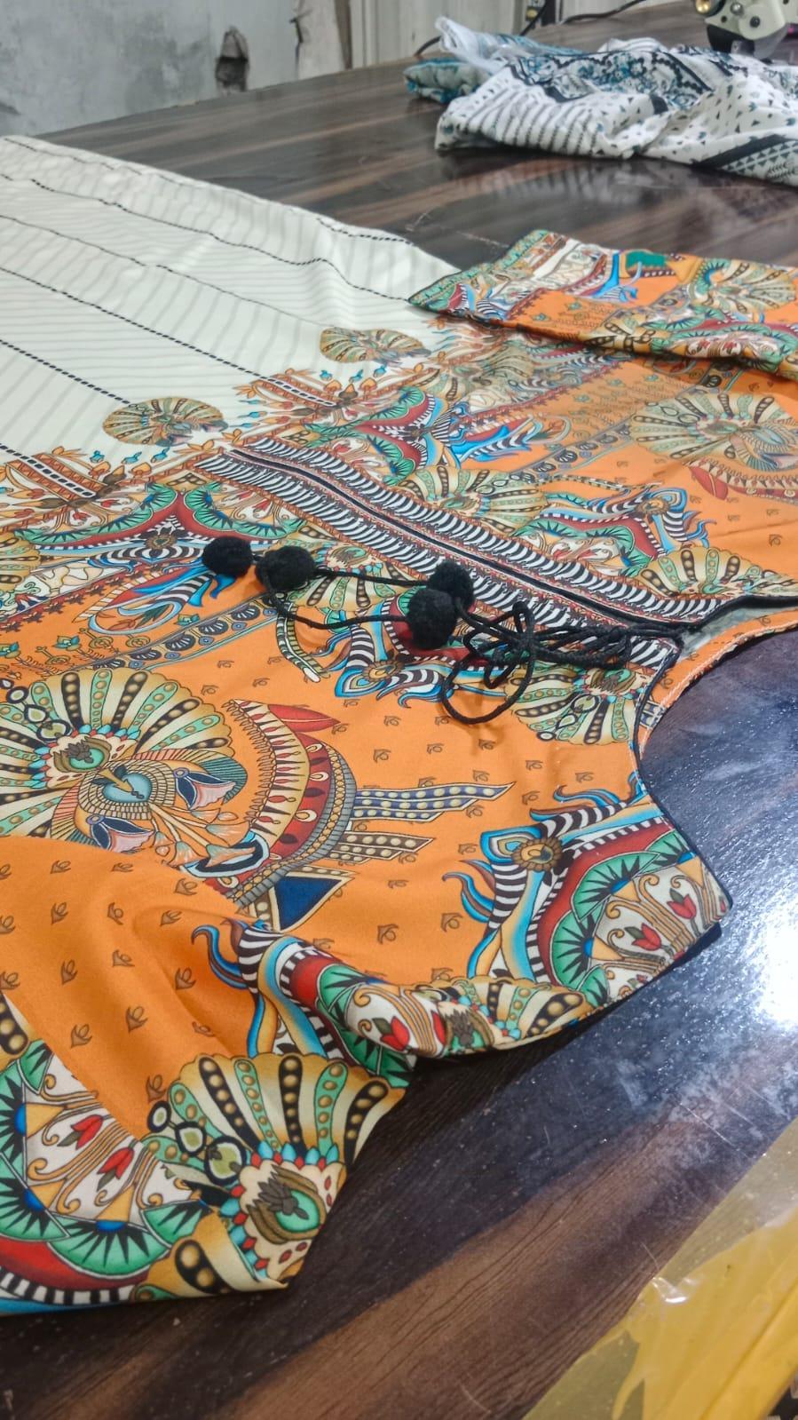 Stylish Women's Stitched Printed Shirt And Trouser Set - 2 Pcs